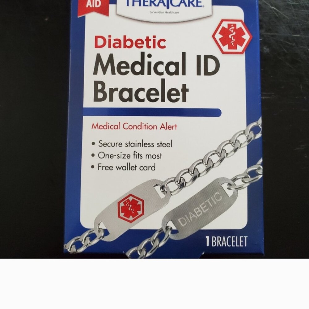 🆕 Diabetic Medical Alert Bracelet, features recognized medical symbol